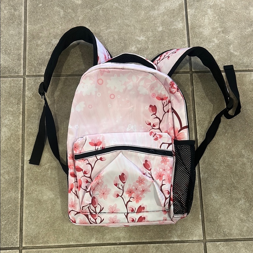 Cherry Blossom Floral Pink Backpack New